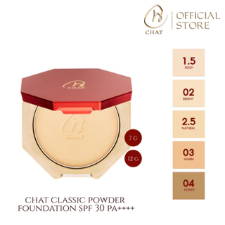 ฉัตร แป้งผสมรองพื้น คลาสสิค พาวเดอร์ ฟาวเดชั่น เอสพีเอฟ 30 CHAT Classic Powder Foundation SPF 30 PA++++