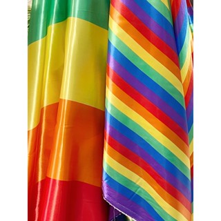 ผ้าซาตินลาย LGBT เนื้อนุ่มพริ้ว ทำธง ตัดเสื้อตัดชุดกระโปรงกา…