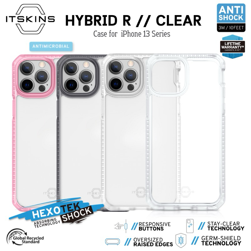 ITSKINS HYBRID // CLEAR เคสกันกระแทก สำหรับ iPhone 12Mini /13mini / 13 / 13 Pro / 13 Promax