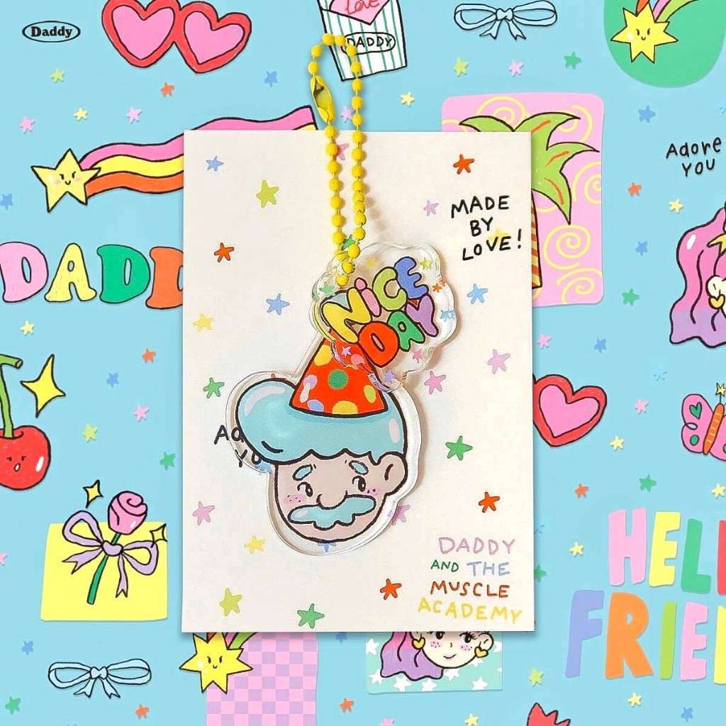 DADDY | Daddy Motel Keychain พวงกุญแจลาย daddy สุดน่ารัก