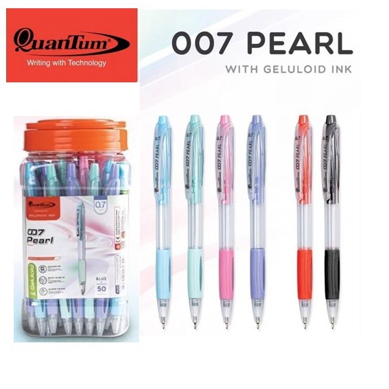 ปากกาลูกลื่น Quantum 007 PEARL (เพิลล์) ขนาด 0.7mm. (จำนวน 50 ด้าม)