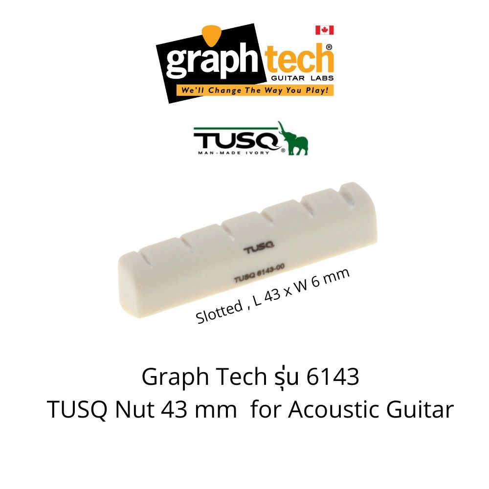 TUSQ Nut PQ-6143 Slotted 43 x 6 mm.