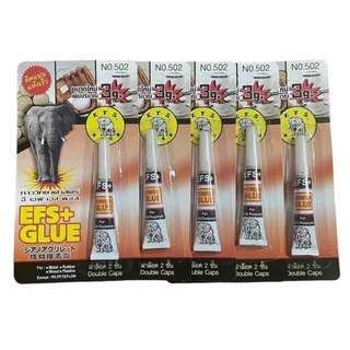( 5หลอด / 10หลอด ) กาวตราช้าง 3g กาวหลอด 3กรัม เอนกประสงค์ พาวเวอร์กลู ราคาถูก กาว ติดแน่น alteco กาวช้าง paruay_ja