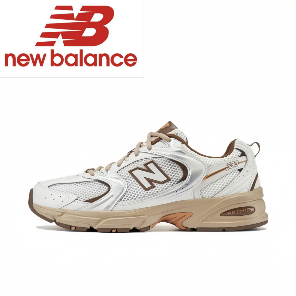 New Balance NB 530 White brown ของแท้ 100 % sneakers Running shoes style man Woman
