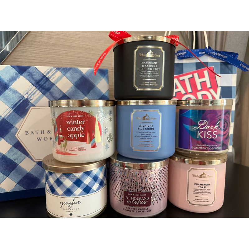🔴แท้💯%🔴จากShopไทย Bath & Body works ✅เทียนหอม 3 ไส้ กลิ่น Signature พร้อมส่ง✅