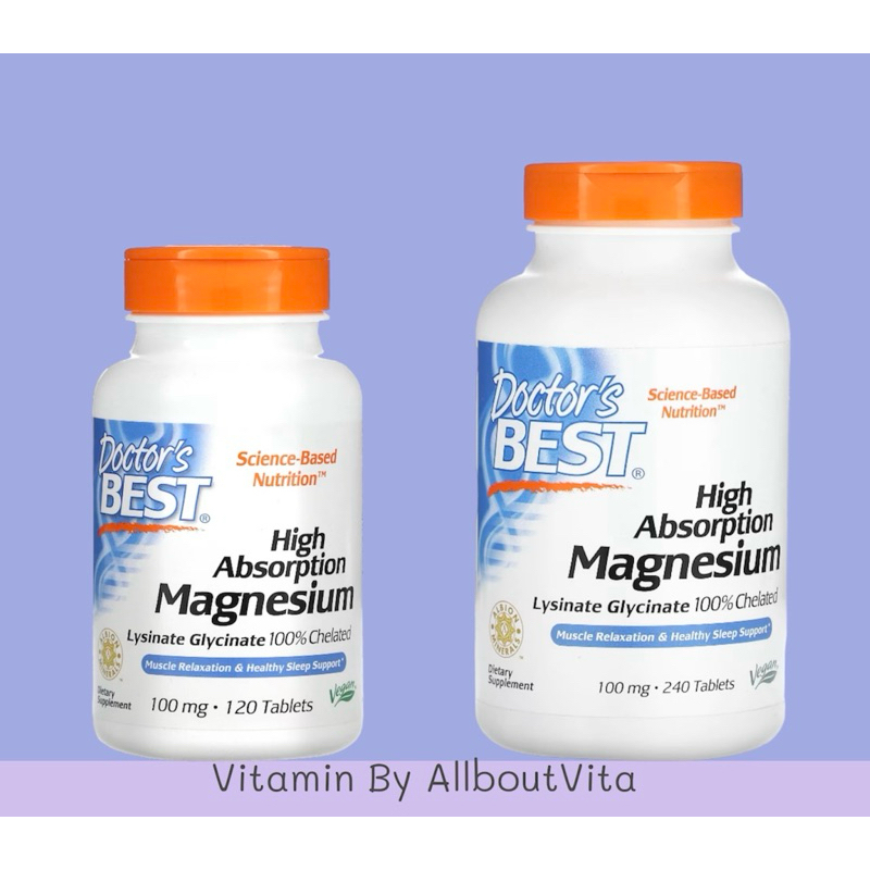 เเมกนีเซียม Doctor's Best High Absorption Magnesium 100 mg