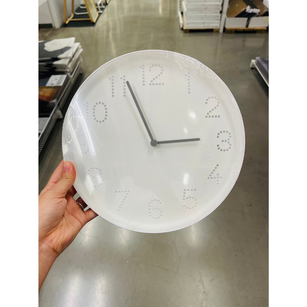 Ikea นาฬิกาแขวนผนัง แรงดันไฟฟ้าต่ำ/ขาว, 25 ซม.