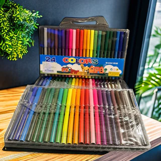 ราคาถูก!ยกแพ็ค! ปากกาสีเมจิก็ 24 สี สีสวย คมชัด เขียนลื่นสีเมจิก็สีสันสดใส ราคายกแพ็คสุดคุ้ม