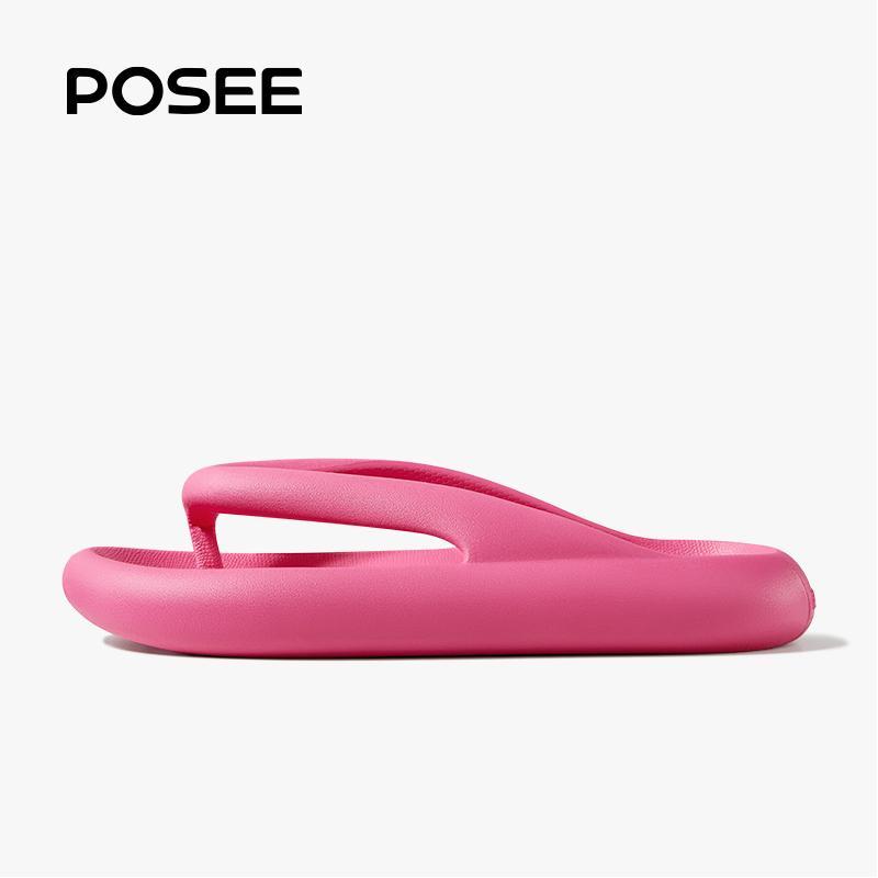 POSEE Cloud Slippersรองเท้าแตะ Flip Flop รองเท้าชายหาด แฟชั่นเรียบง่าย ผู้ชายผู้หญิง ฤดูร้อน P17504S