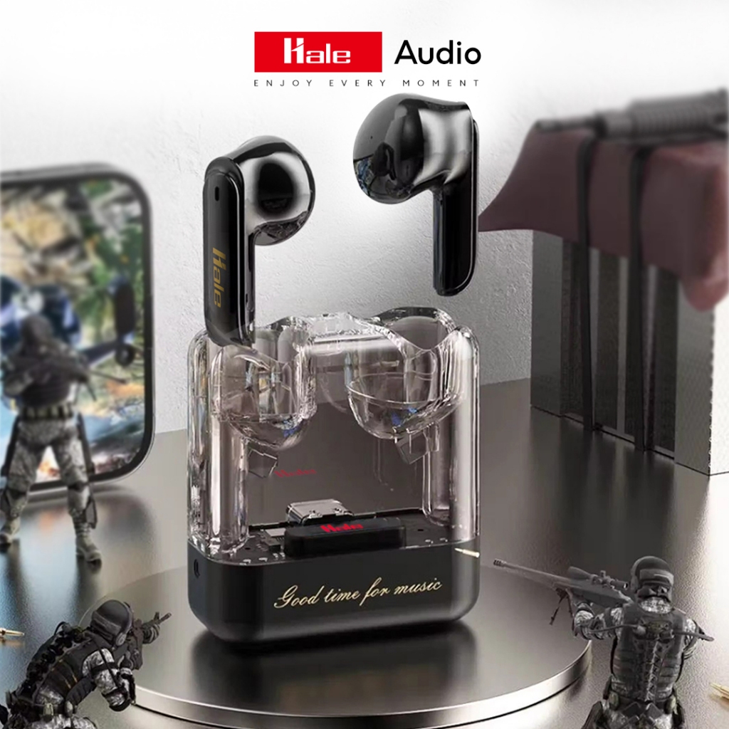 Hale HTW-03 หูฟังบลูทูธเกมส์มิ่ง RGB Light ไฟแอลอีดี BT5.3 มีไมค์ในตัว