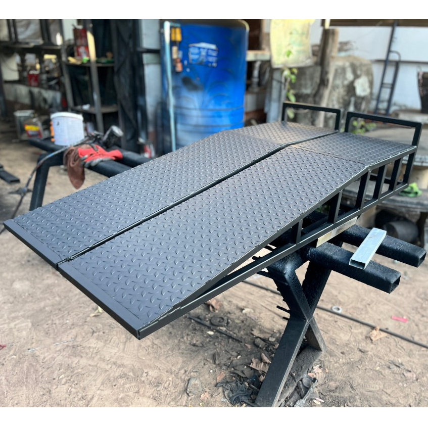 Pradoo'Siam Car Ramp รุ่นพื้นเรียบ (1คู่) รองยกล้อ ขึ้นรถ ตรวจเช็คช่วงล่าง บันไดยกรถยนต์ ยกระดับให้สูงขึ้น แข็งแรง