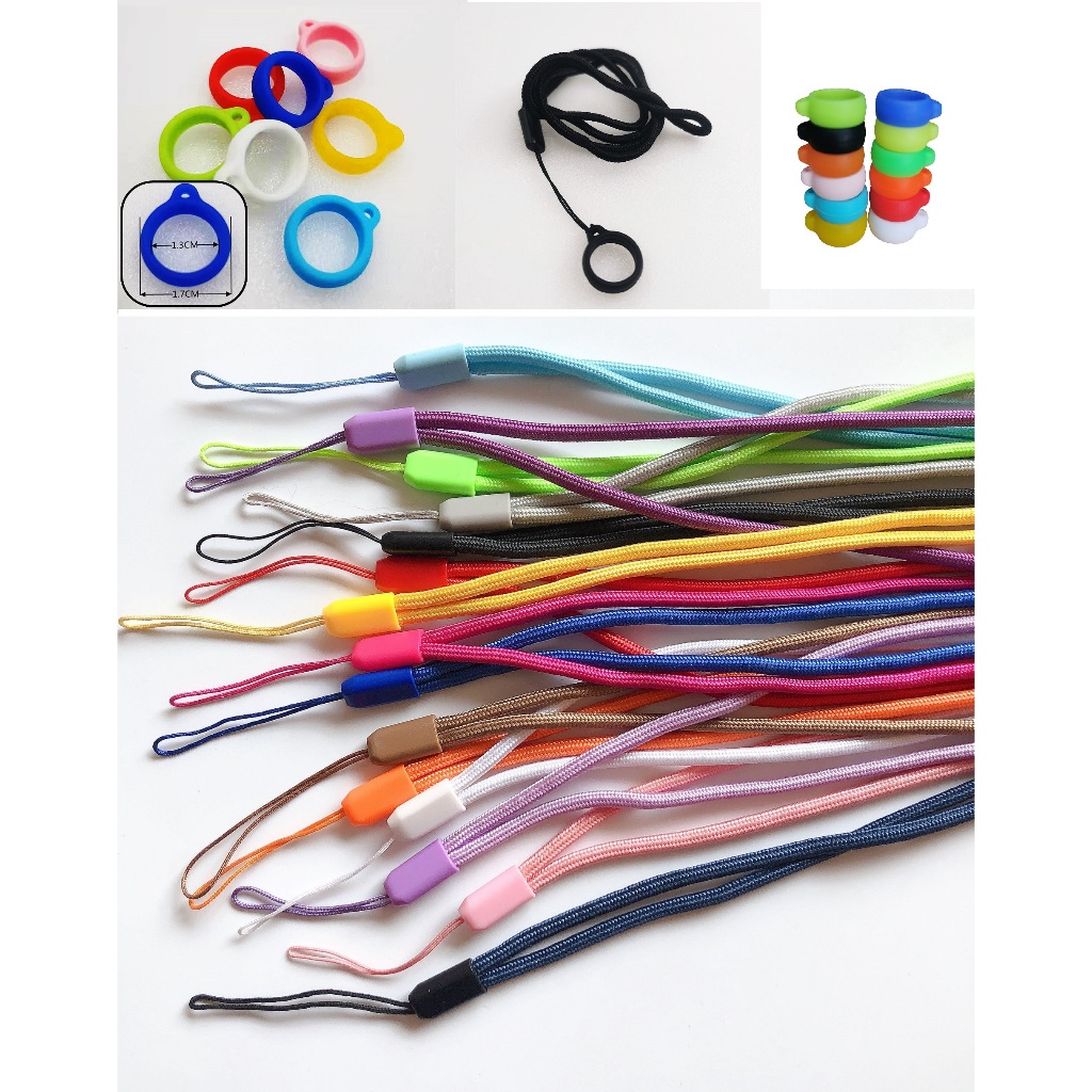 [พร้อมส่งใน 1 วัน] สายคล้องคอ สายคล้องพร้อมห่วงซิลิโคน ห่วงซิลิโคน เอนกประสงค์ สายคล้องมือถือ ห่วง 13 มิล