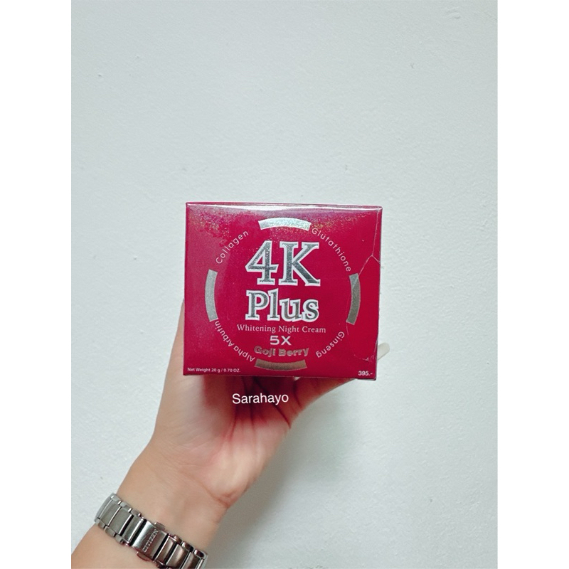 4K Plus Whitening Night Cream 5X Goji Berry Red 20g.