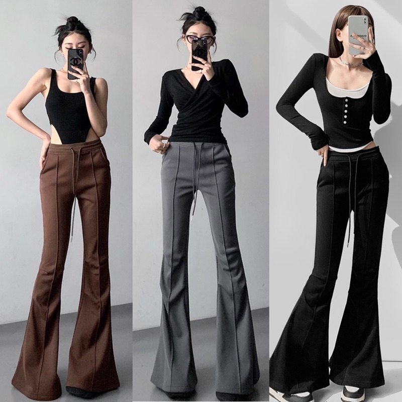 1036กางเกงขาม้าจับจีบป้ายkeltis