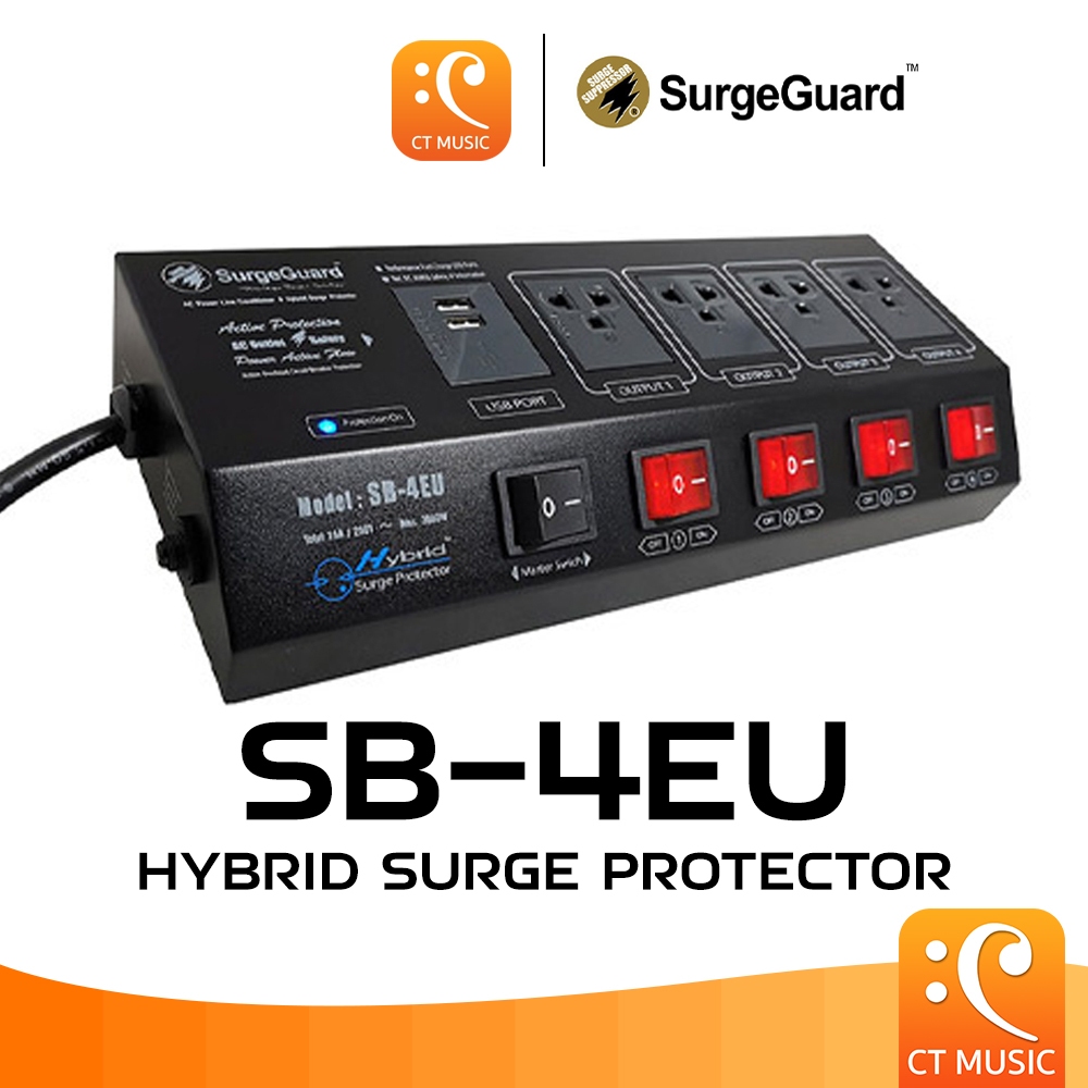SurgeGuard SB-4EU เครื่องกรองกระแสไฟฟ้าและลดทอนสัญญาณรบกวน