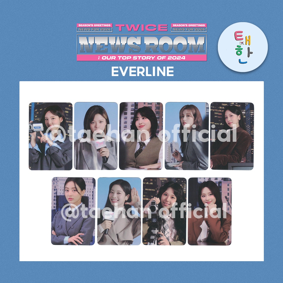 ✅พร้อมส่ง [TWICE] PHOTOCARD POB - TWICE SEASON'S GREETINGS 2024 - TWICE NEWS ROOM (EVERLINE POB)