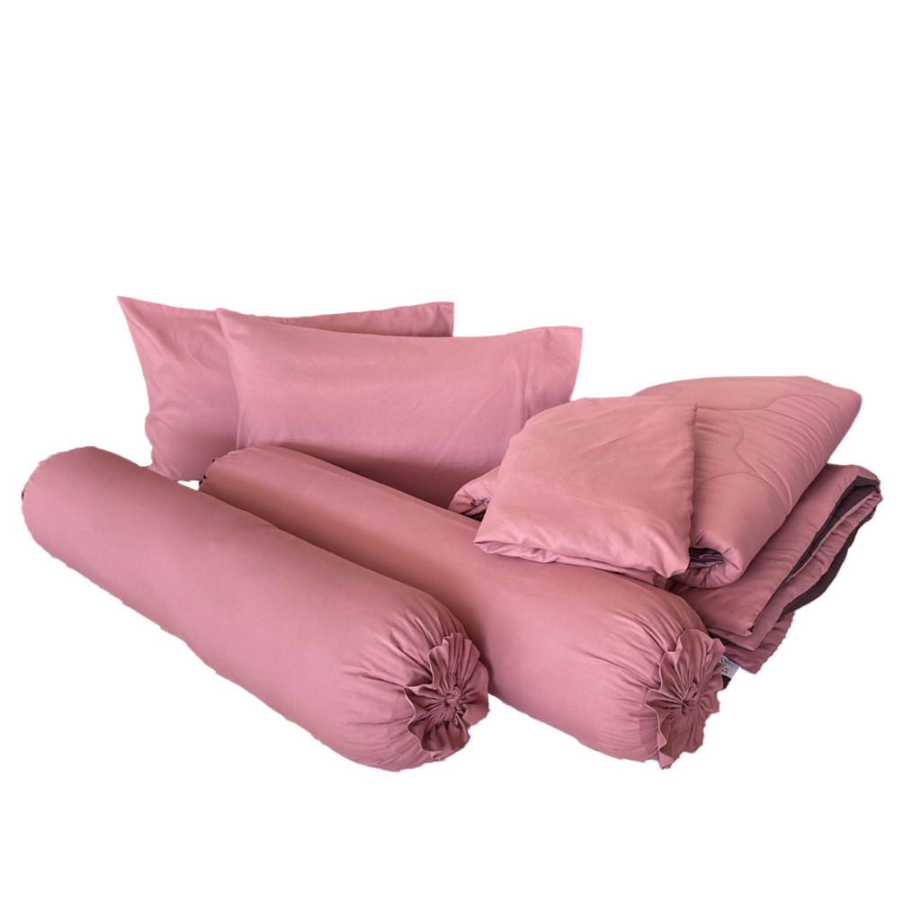 STEVENS PROMOTION สีพื้น ชุดเครื่องนอน 5 ฟุต มีผ้านวม รุ่น SOFTEX เนื้อผ้าไมโครไฟเบอร์