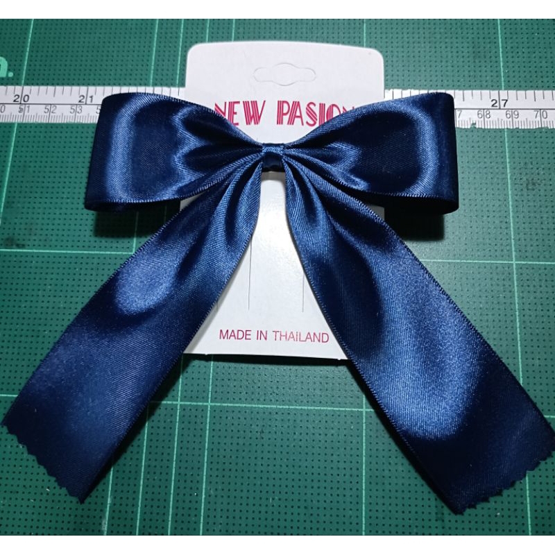 โบว์นักเรียนมัธยมปลายสีกรม ขนาดริบบิ้น1.5