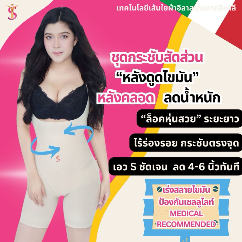 i Slender รุ่นแขนกุด ชุดกระชับ ไอสเลนเดอร์ ชุดกระชับสัดส่วน ลดน้ำหนัก หลังดูดไขมัน [iSlender BodySuit]