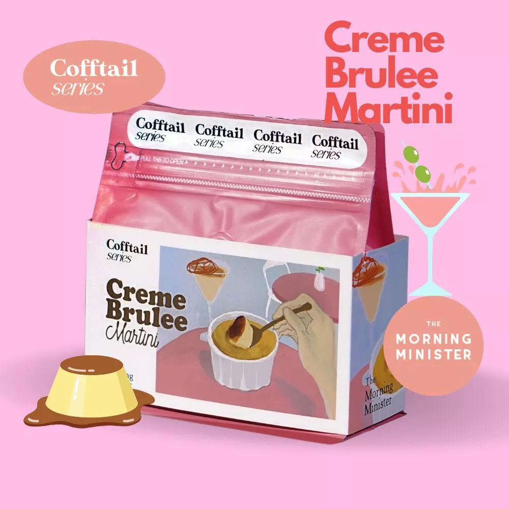Creme Brulee Coffee Bean -- เมล็ดกาแฟหมักกลิ่นครีมบรูเล่ Cofftail Series ขนาด 250 กรัม