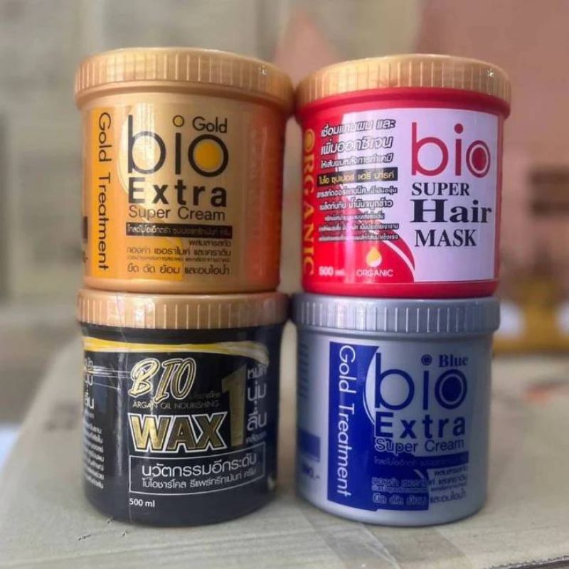 (แบบกระปุก) ทรีทเม้นท์ไบโอ (กระปุก 500 มิลลิลิตร)bio Extra Super Cream Gold Treatment 500ml.