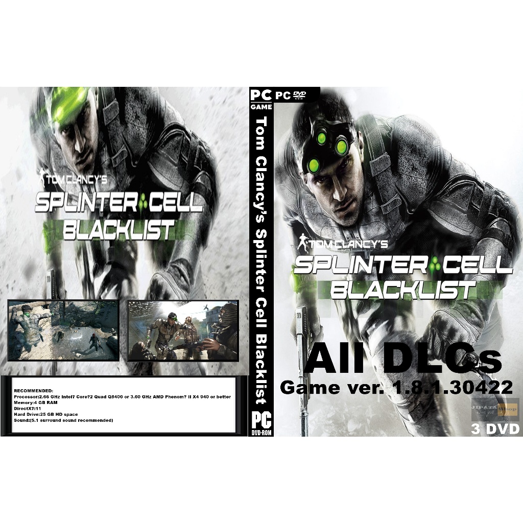 แผ่นเกมส์ PC Tom Clancy’s Splinter Cell Blacklist (3DVD)