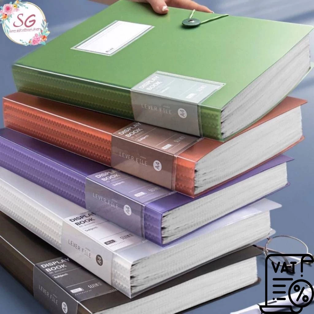 M534แฟ้มกระดาษA4 มี4สี 3แบบ สําหรับใส่เอกสาร ใบเสร็จ กระดาษทดสอบ เครื่องเขียน แฟ้มใส่เอกสาร