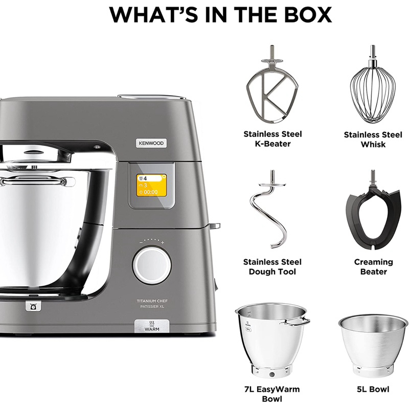เครื่องผสมอาหาร เคนวูด Titanium Chef Patissier XL รุ่น KWL90.004SI