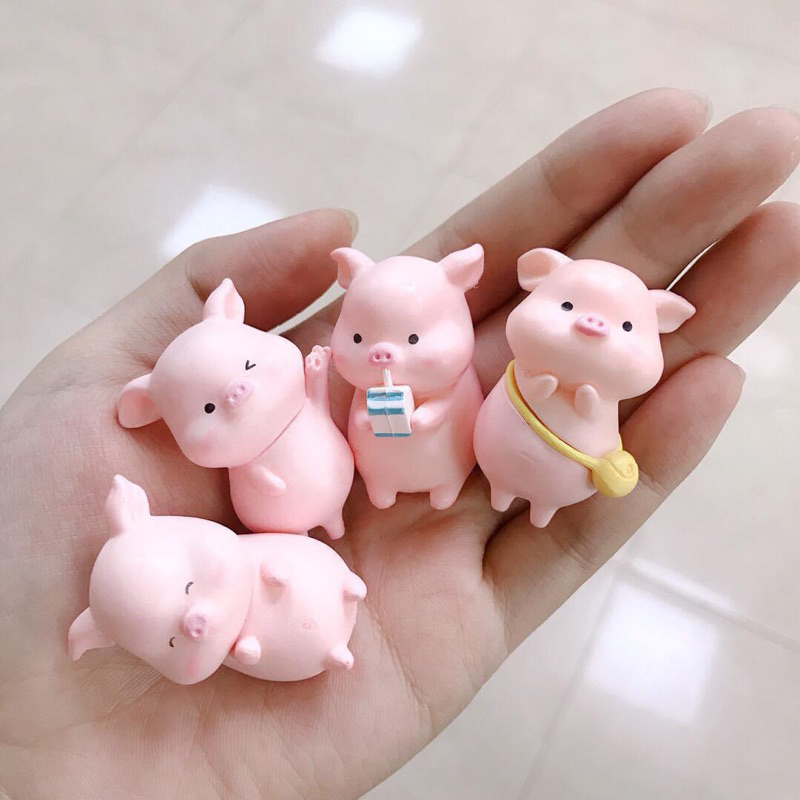 [พร้อมส่ง]หมูน้อยชุดกันฝน 6 ตัว ตุ๊กตาตกแต่งบ้าน จัดสวน ราคา ถูกที่สุด ดีลบีเคเค แกลเลอรีภาพที่ 6