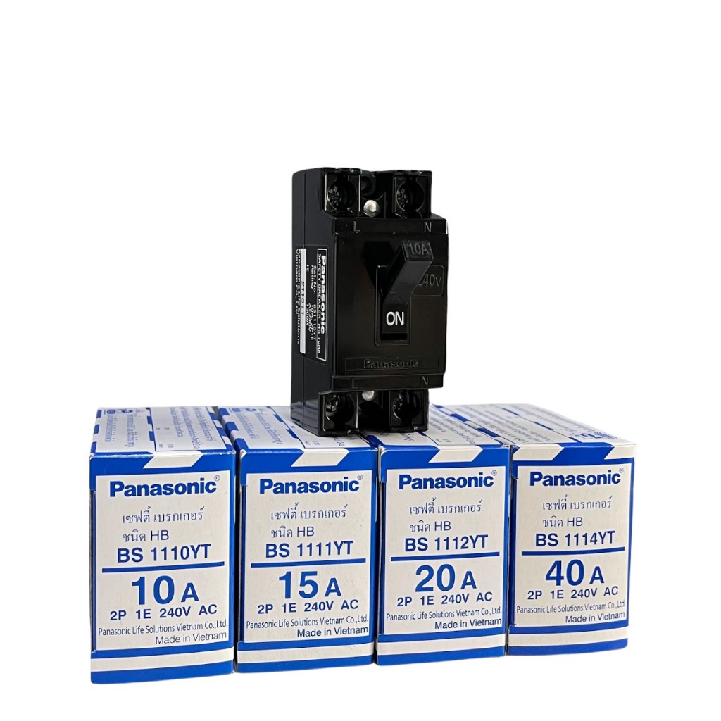 PANASONIC PANASONIC เซฟตี้เบรกเกอร์ชนิด HB 2P 1E 240VAC ขนาด 10A 15A 20A และ 30A 💥💥💥 แท้ 100% 💥💥💥
