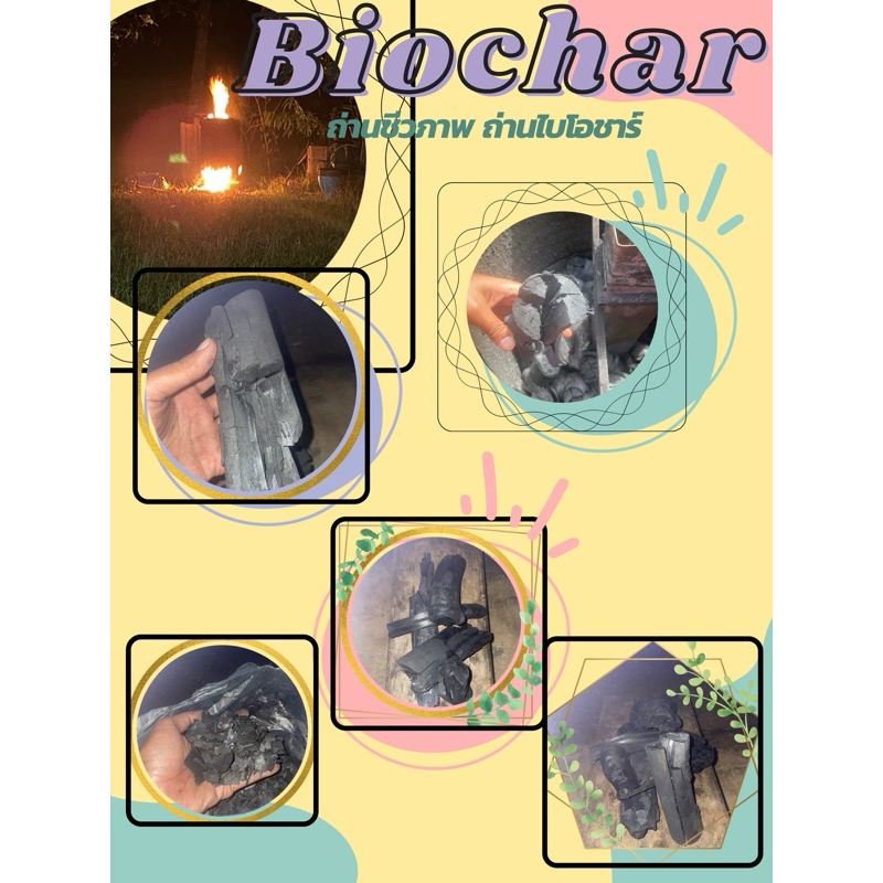 ถ่านไบโอชาร์ Biochar ถ่านชีวภาพ 1 Kg.