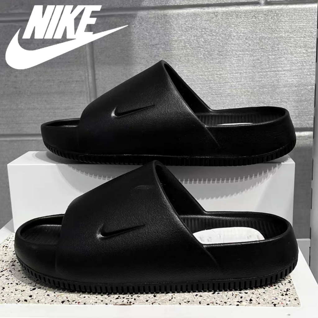 Nike Calm Slide รองเท้าแตะผู้ชายฤดูร้อนกลางแจ้งที่มีคุณภาพสูงรองเท้า รองเท้าแตะไนกี้ของแท้ 100%