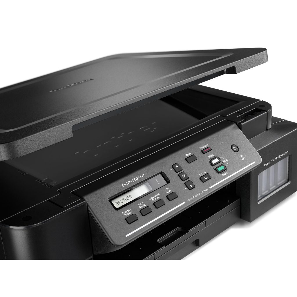 เครื่องปริ้น Brother DCP T520W Printer Wi-Fi /Print /Copy /Scan มัลติฟังก์ชันอิงค์แท็งก์พร้อมหมึกแท้ 1 ชุด