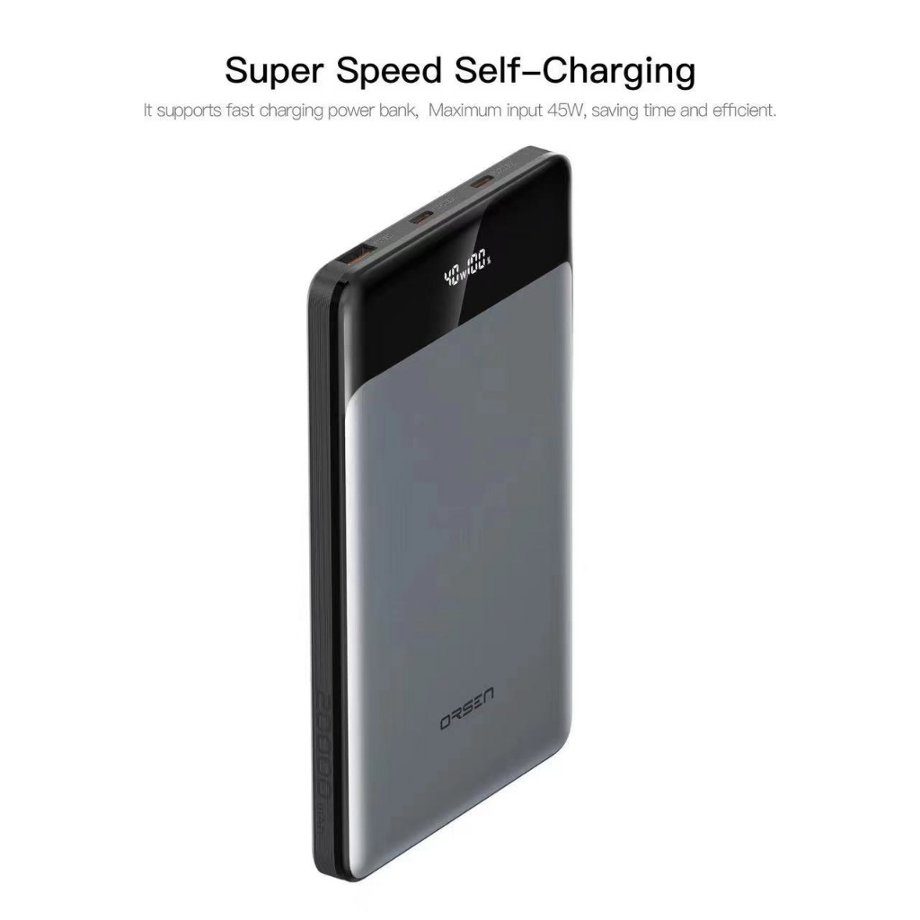 Orsen E14Ultra แบตสำรอง 20000mAh PowerBank ซองกำมะหยี่ มาตรฐาน มอก. ของแท้ 100%