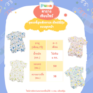 บอดี้สูทเด็กทารก สไตล์ญี่ปุ่น แบบผูกหน้า