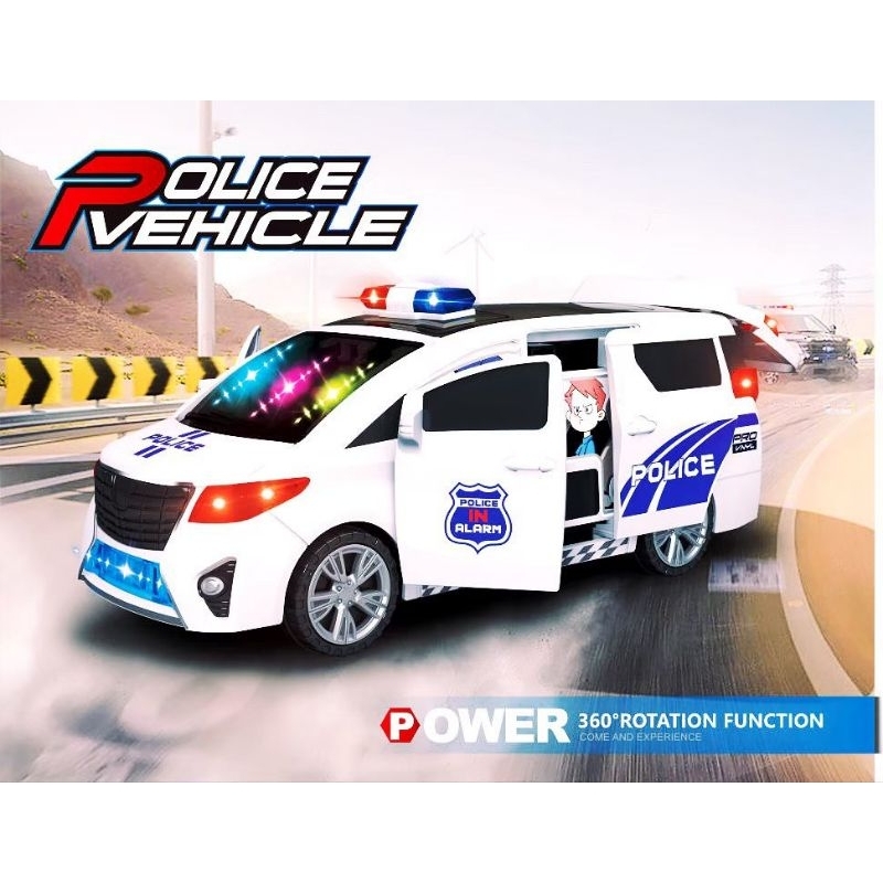 รถตำรวจ ใส่ถ่าน มีไฟมีเสียง