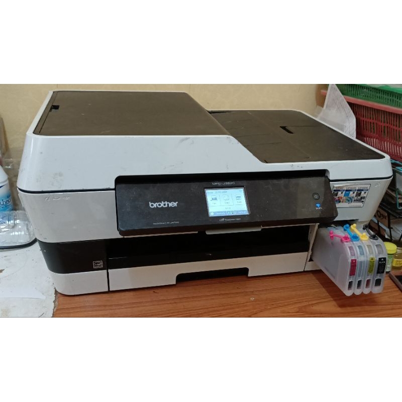 Brother MFC-J3520 MultiFunction Inkjet Printerมือสองพร้อมใช้(A3)ติดตั้งแทงค์เติมหมึกให้เต็ม หัวพิมพ์