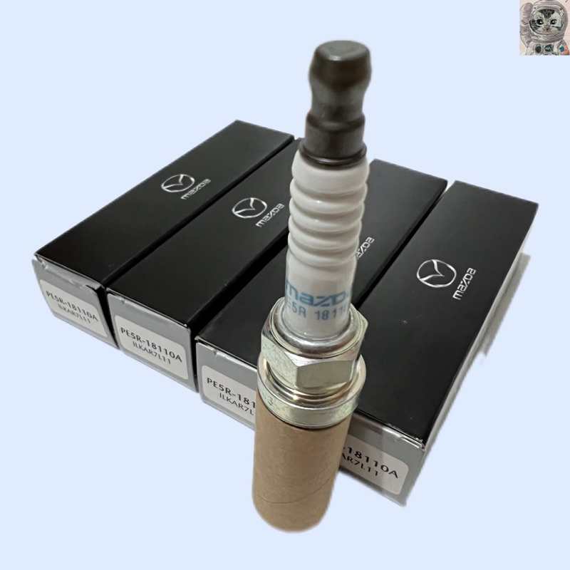 หัวเทียน MAZDA 3 Skyactiv  (Part:PE5R-18110A แท้ศูนย์ ชุด 4หัว) Mazda3 / CX3 / CX5 เครื่องเบนซินทุกร