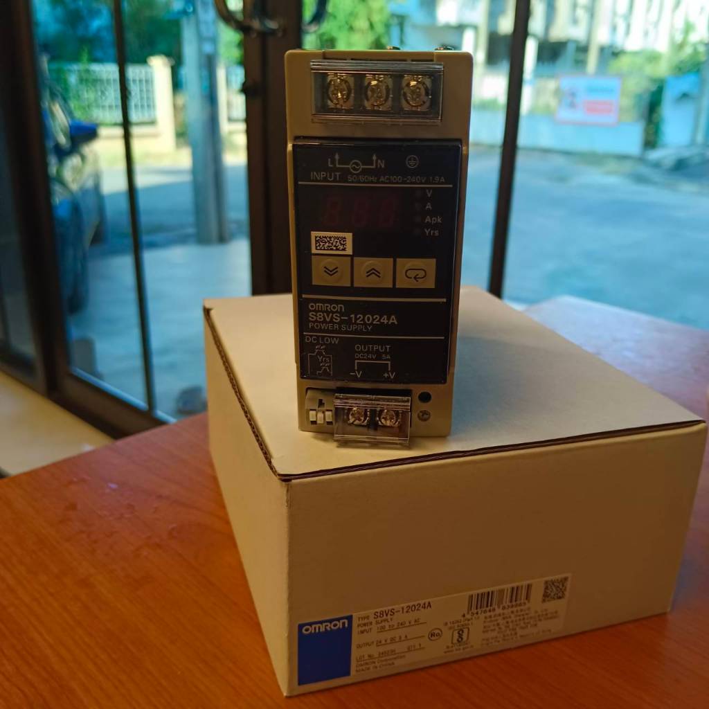 สวิตชิ่งพาวเวอร์ซัพพลาย Omron S8VS-12024A 120W DIN Rail สำหรับการใช้งานอุตสาหกรรม