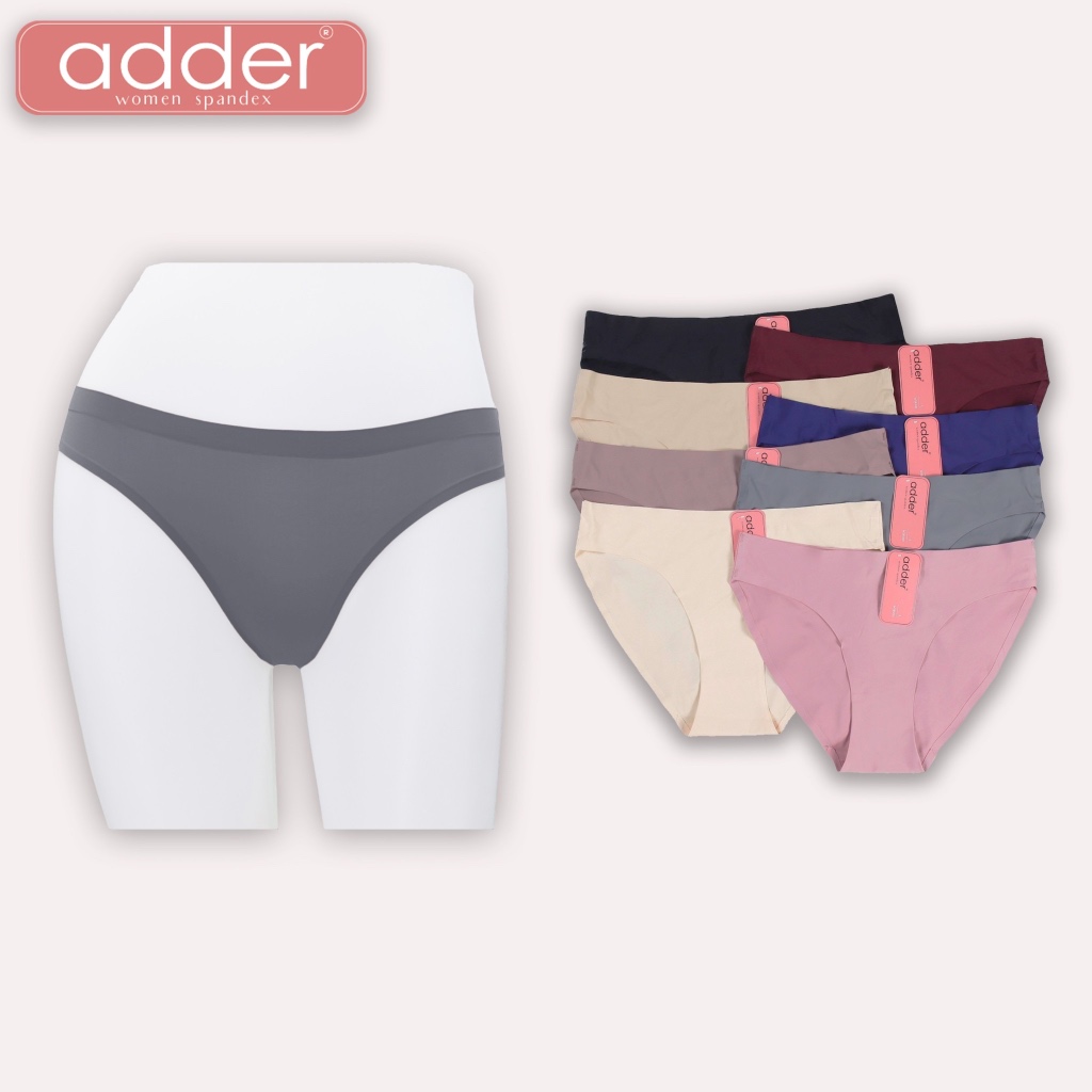 ADDER WSB001 กางเกงในผู้หญิง ทรงบิกินี่(Bikini) ผ้าทอครึ่งตัว ทรงต่ำ ผ้านุ่ม ลื่น สบาย