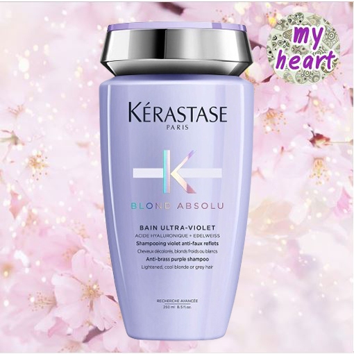 Kerastase Blond Absolu Bain Ultra-Violet 250 ml แชมพูสำหรับผมที่ทำสี ผมฟอกสีบลอนด์ เทาหม่น