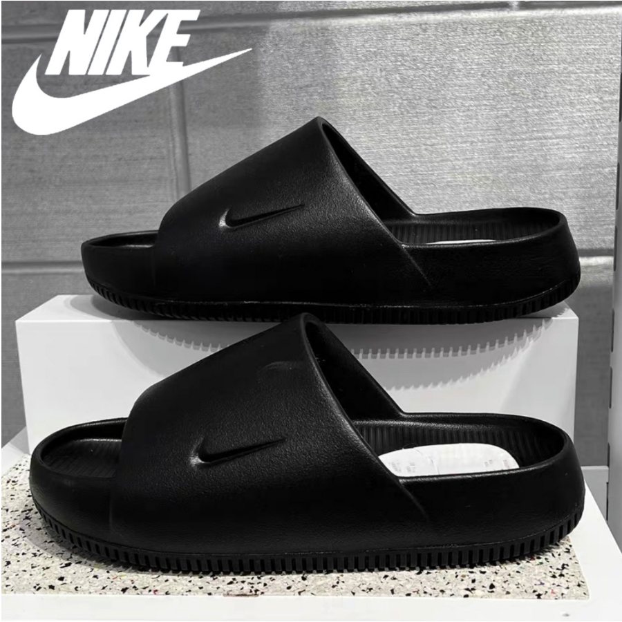 Nike Calm Slide รองเท้าแตะผู้ชายฤดูร้อนกลางแจ้งที่มีคุณภาพสูงรองเท้า รองเท้าแตะไนกี้ของแท้