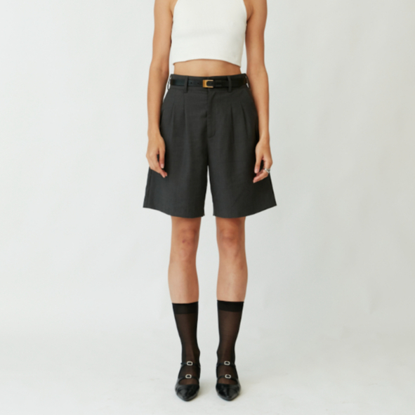 RUMON - Wool Bermuda Shorts กางเกงสามส่วน ผ้าวูล