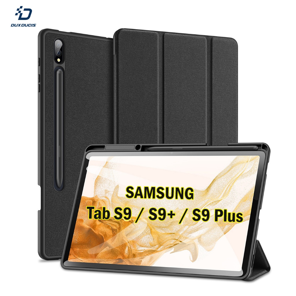 ส่ง🇹🇭✨ Dux Ducis แท้💯% เคส Samsung Tab S7 / S8 / S9 / S9 FE / S9+ Plus / S9 FE Plus ฝาพับมีช่องใส่ปากกา Trifold Case