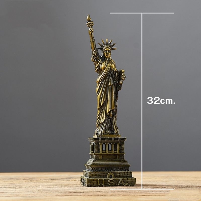 โมเดลโลหะ รูปปั้นเทพีเสรีภาพ พิมพ์ลายUSA สำหรับตั้งตกแต่ง ราคา ถูกที่สุด ดีลบีเคเค แกลเลอรีภาพที่ 7