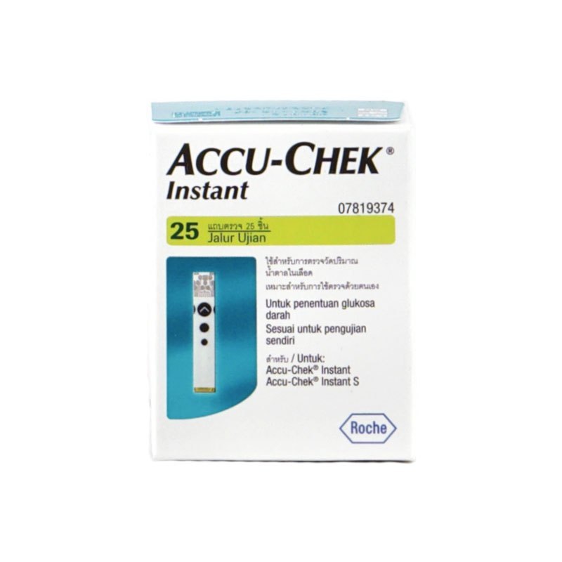 ACCU-CHEK แผ่นวัดน้ำตาล INSTANT 25 'S แผ่นตรวจน้ำตาลในเลือด