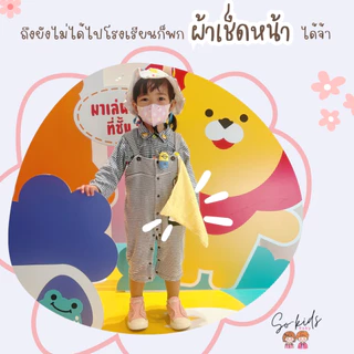 เซ็ตผ้าเช็ดหน้าสำหรับเอาไปโรงเรียน ผ้าเช็ดหน้าเด็กอนุบาลปักชื่อฟรี