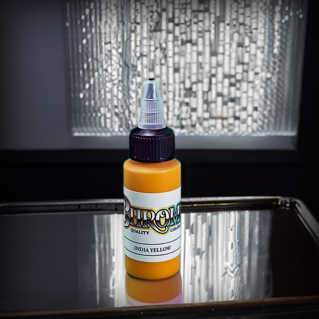 India Yellow Tattoo Ink 1 oz / Chroma Tattoo Ink / Tattoo Supply / หมึกสักโครมา / อุปกรณ์สัก / หมึกส