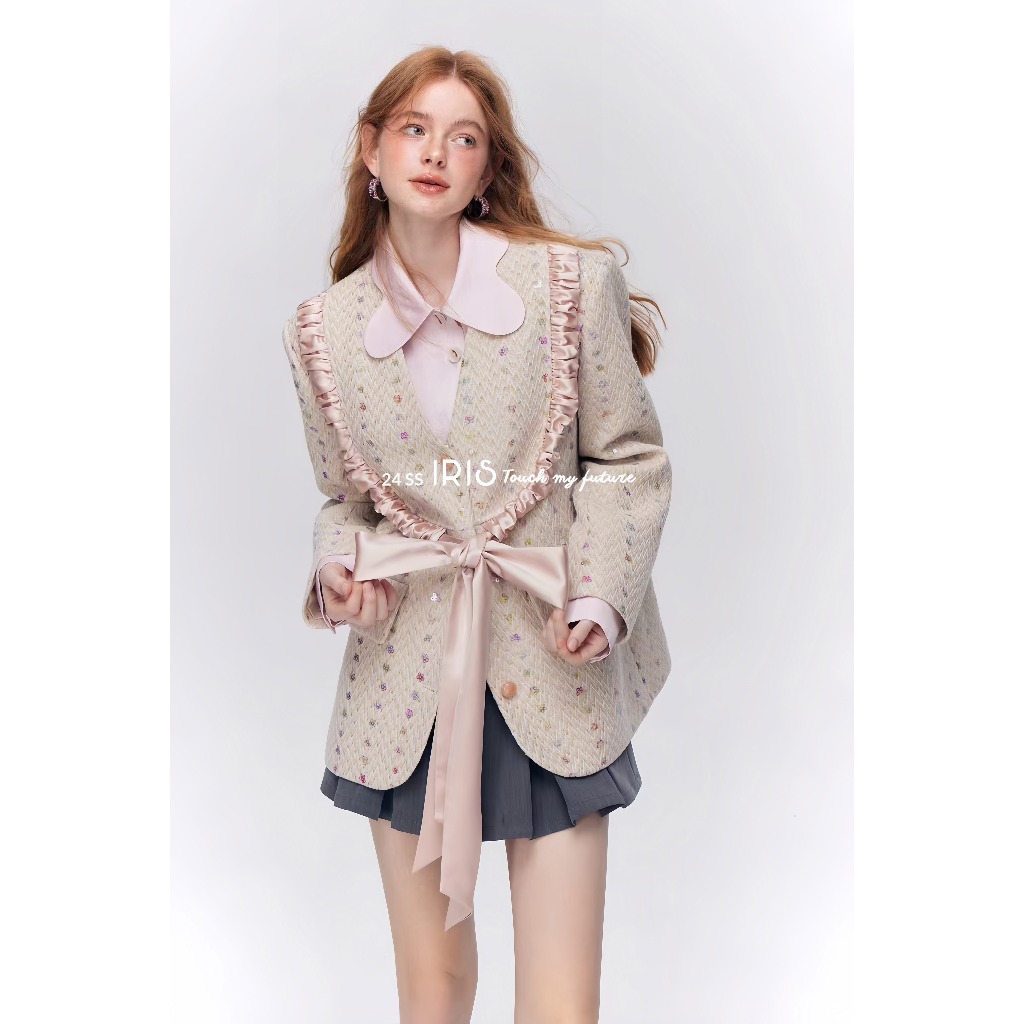 「สินค้าลิขสิทธิ์แท้」IRIS FASHION 24 ss Touch my future series Belt Bow Blazer-IB72021