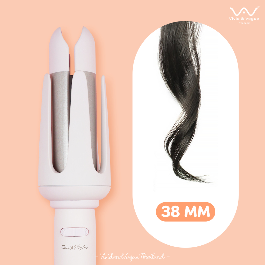 CoolAstyler  เครื่องม้วนผม Candy 2 38MM  ทำลอน ม้วนง่าย    มีมอก. รับประกัน 1 ปี รูปที่ 2